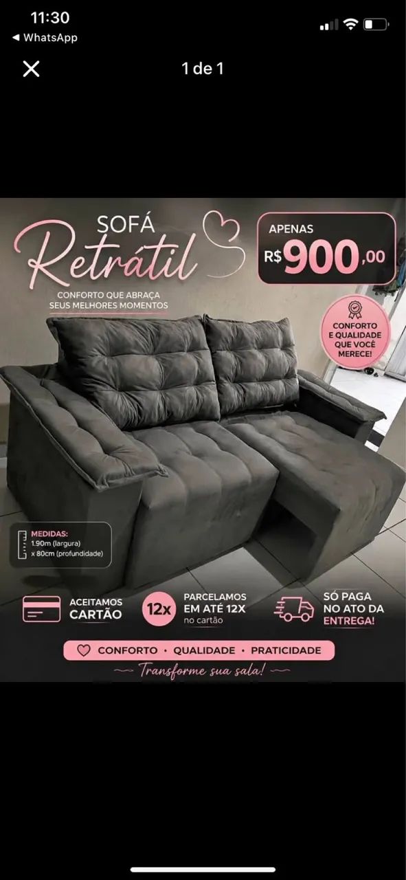 Sofá retrátil 