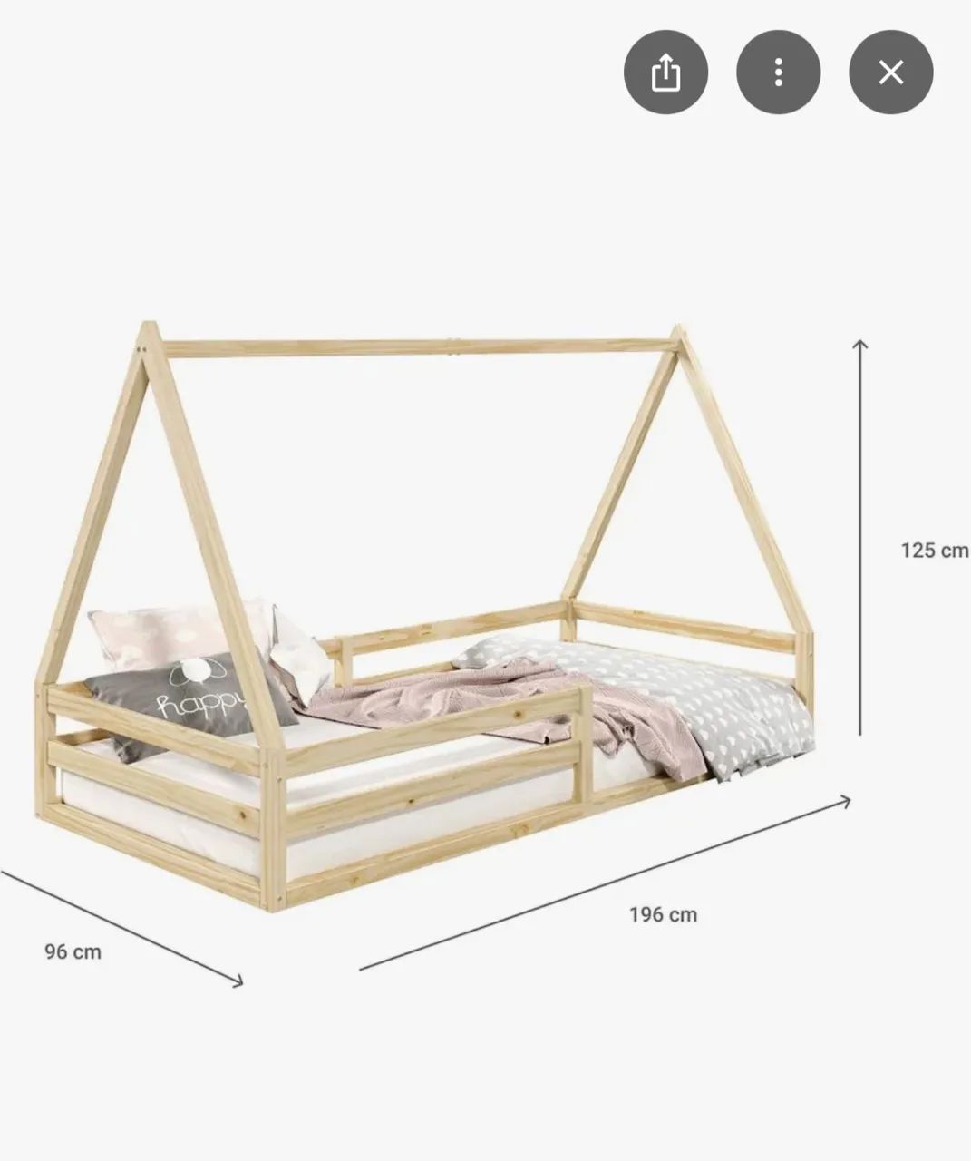 Cama montessoriana - Madeira maciça  - Foto 4