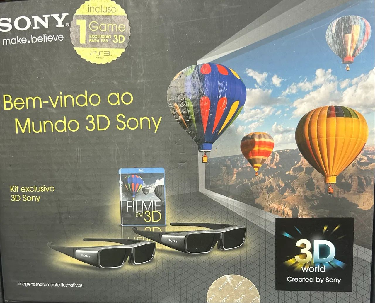Vende óculos 3D Sony, com 1 jogo de Ps3.