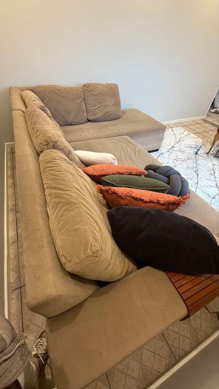 Sofá Retrátil 2,70m com Chaise de 2m - Grande e Confortável - Foto 4