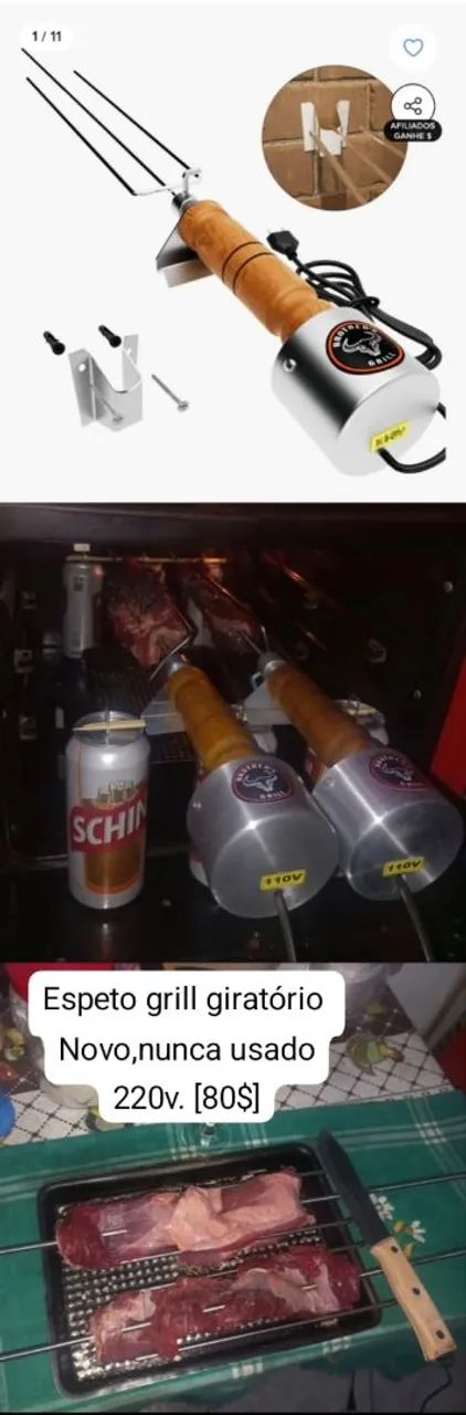 Espeto grill giratório 