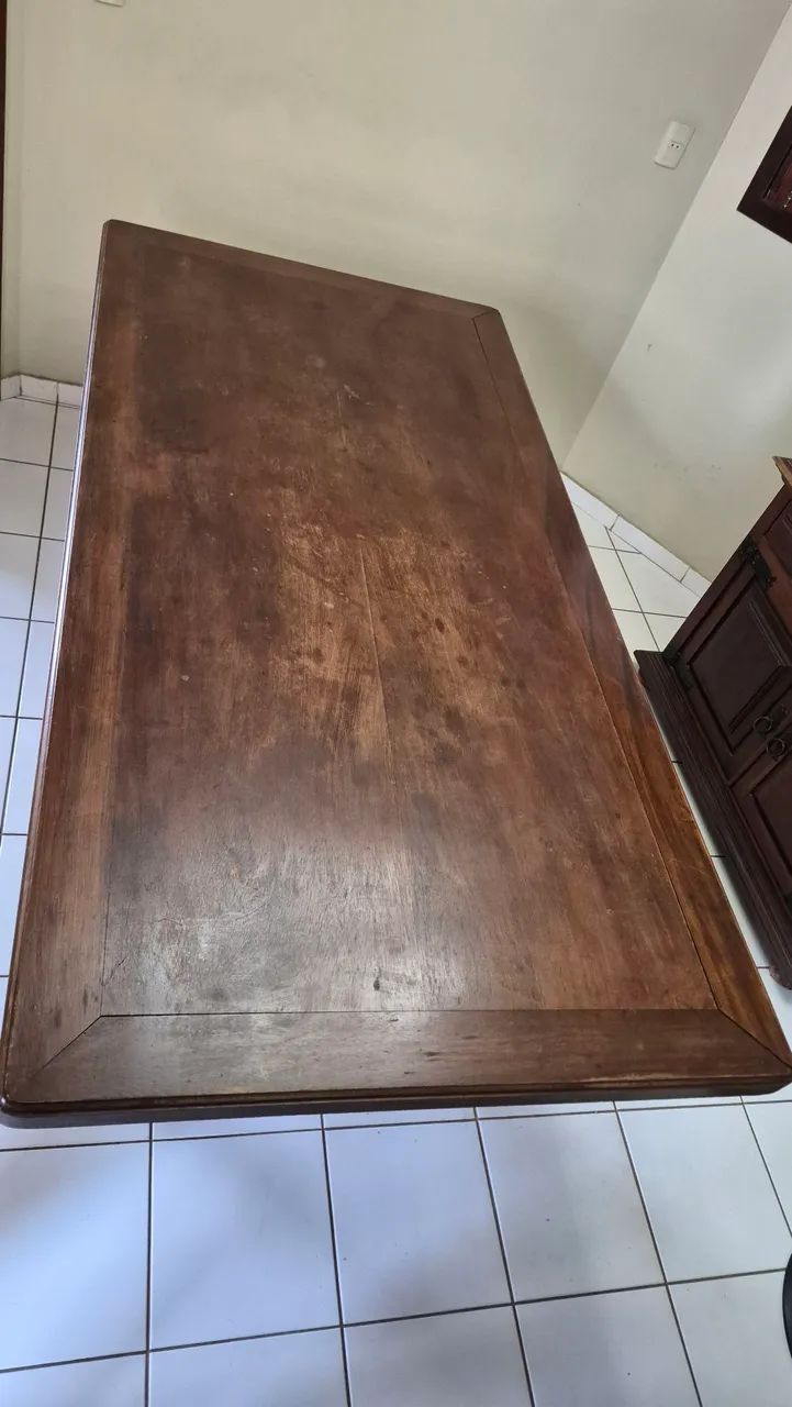 MESA DE MADEIRA MACIÇA 6 LUGARES - Foto 3