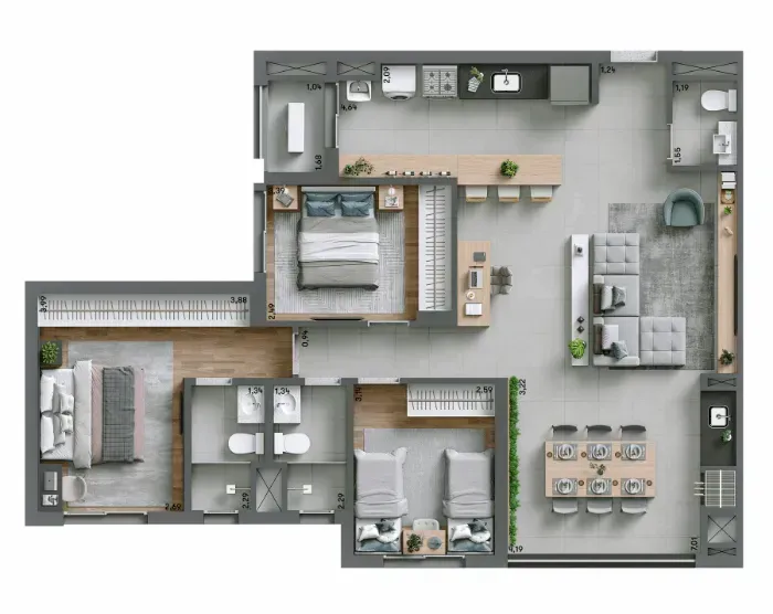 PLANTA 100m²