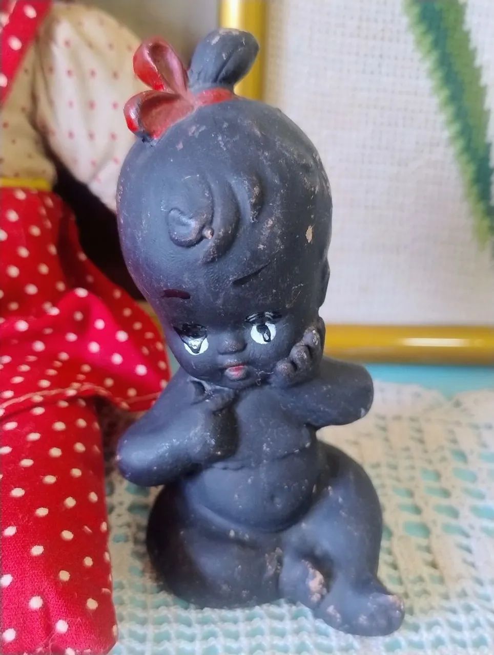 Bebê de cerâmica antigo  - Foto 2