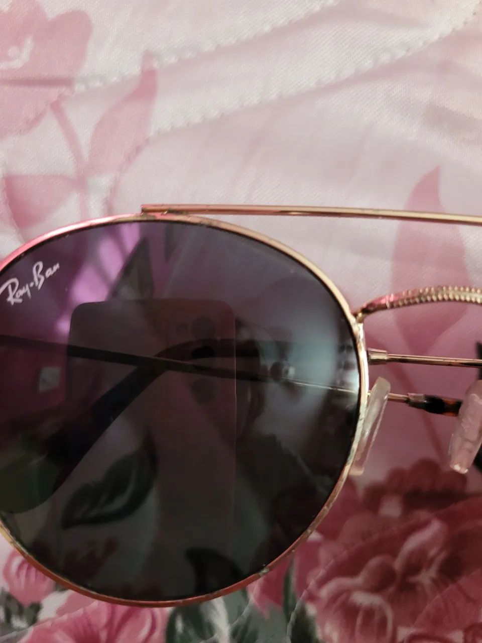 óculos de sol Rayban Ray Round Double Bridge usado<br><br> - Foto 5