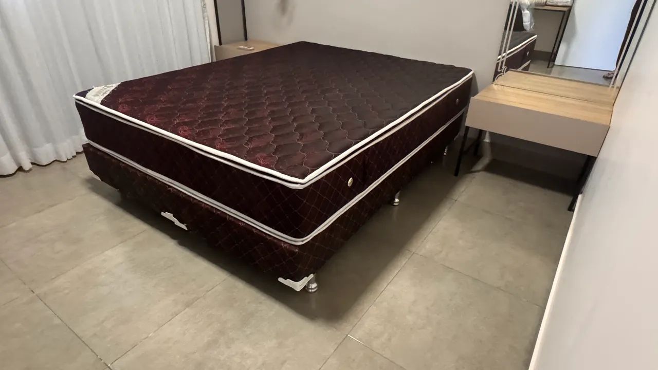 Cama Box Queen Ortobom/Multiclasse 1,58 x 1,98 - Pouquíssimo Uso