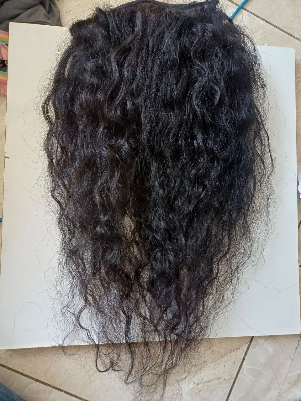 Cabelo humano cacheado 70cm