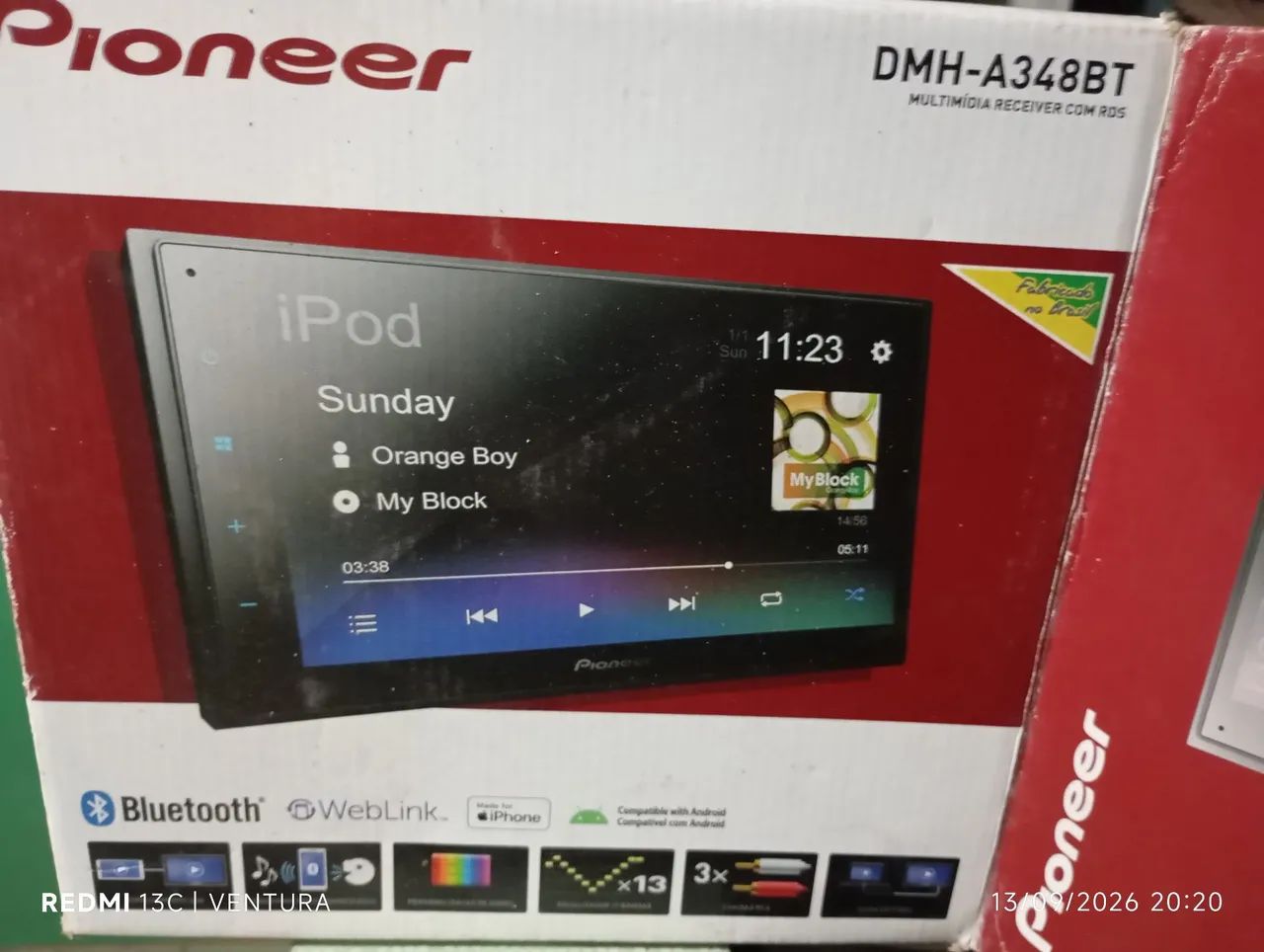 Multimídia Pioneer 348 com espelhamento 