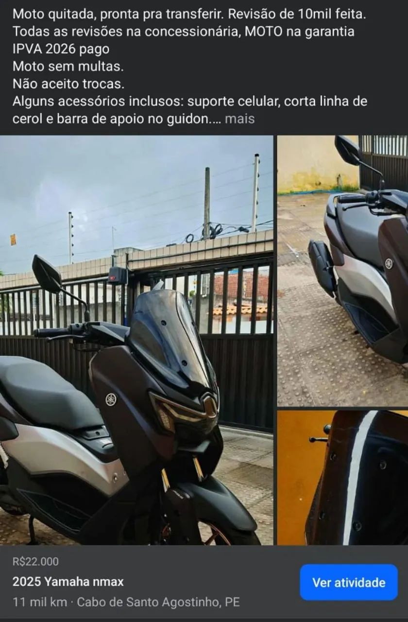 YAMAHA NMAX CONNECTED 160 PRETA  - Foto 5