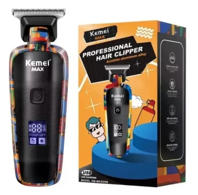 Máquina de Corte e Acabamento Profissional Cabelo Display Kemei-max5090