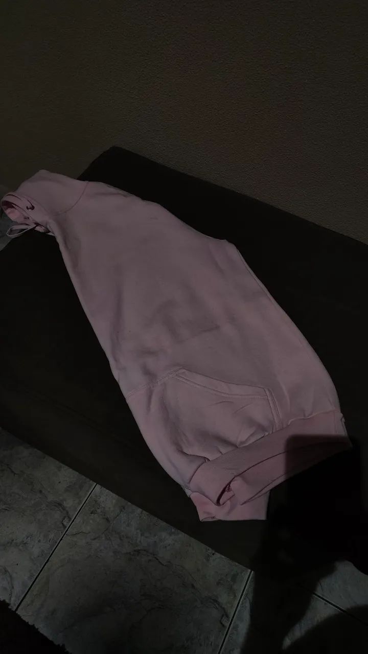 Moletom rosa bebê com Capuz Tam M