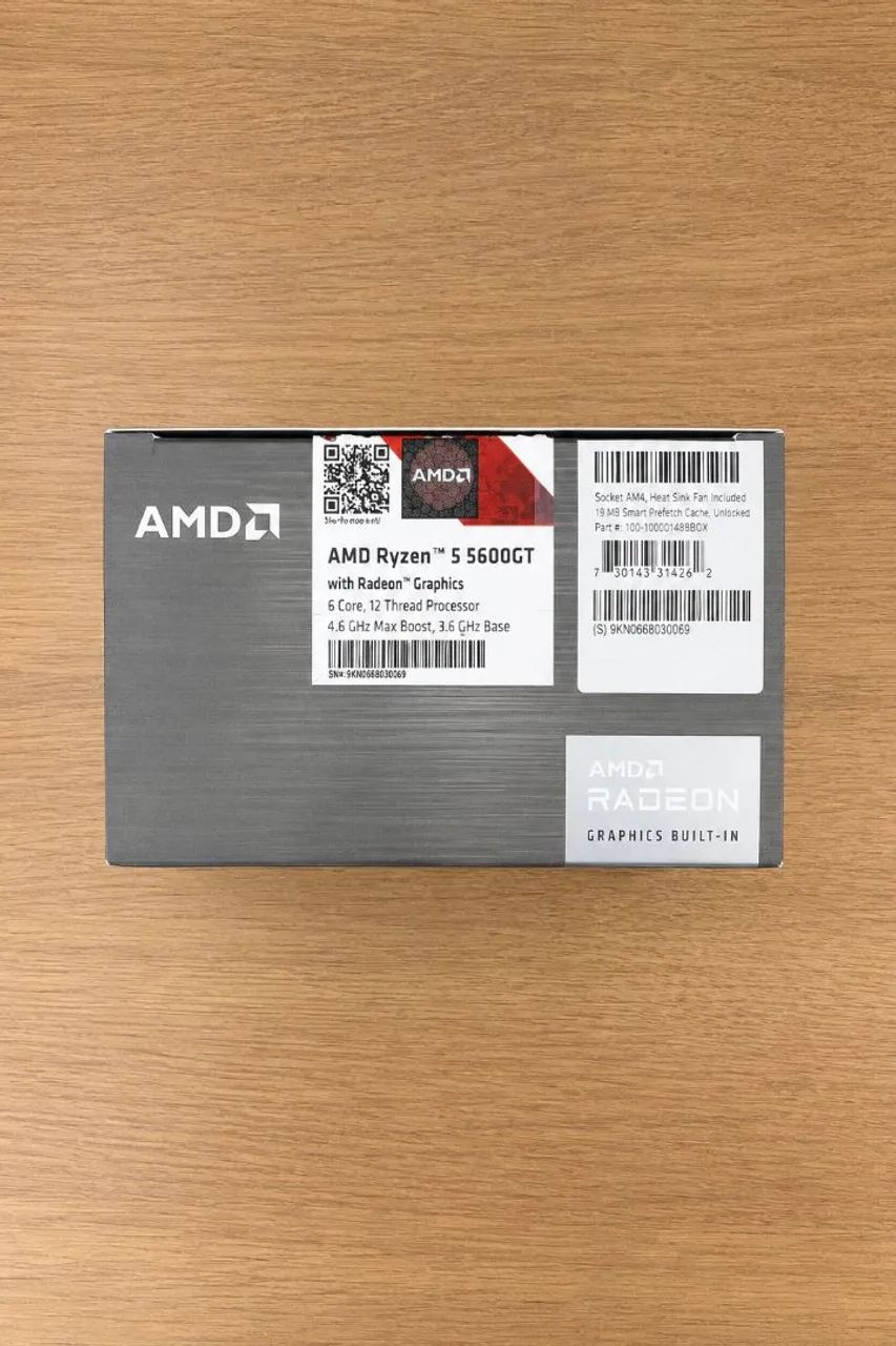 Caixa Original AMD Ryzen 5 5600GT - Apenas a Embalagem