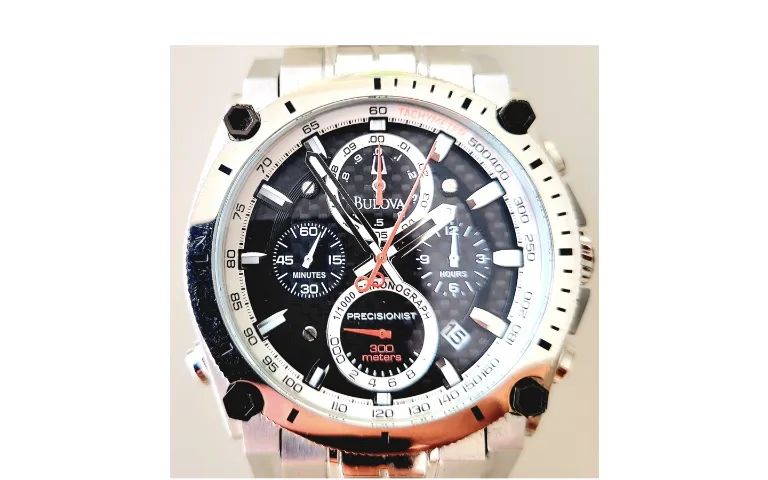 Relógio Bulova Precisionist. JAPAN.Tachymeter. Cronógrafo. - Foto 3