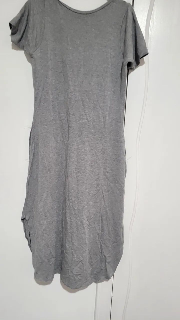 Vestido em malha moletom g cinza - Foto 2