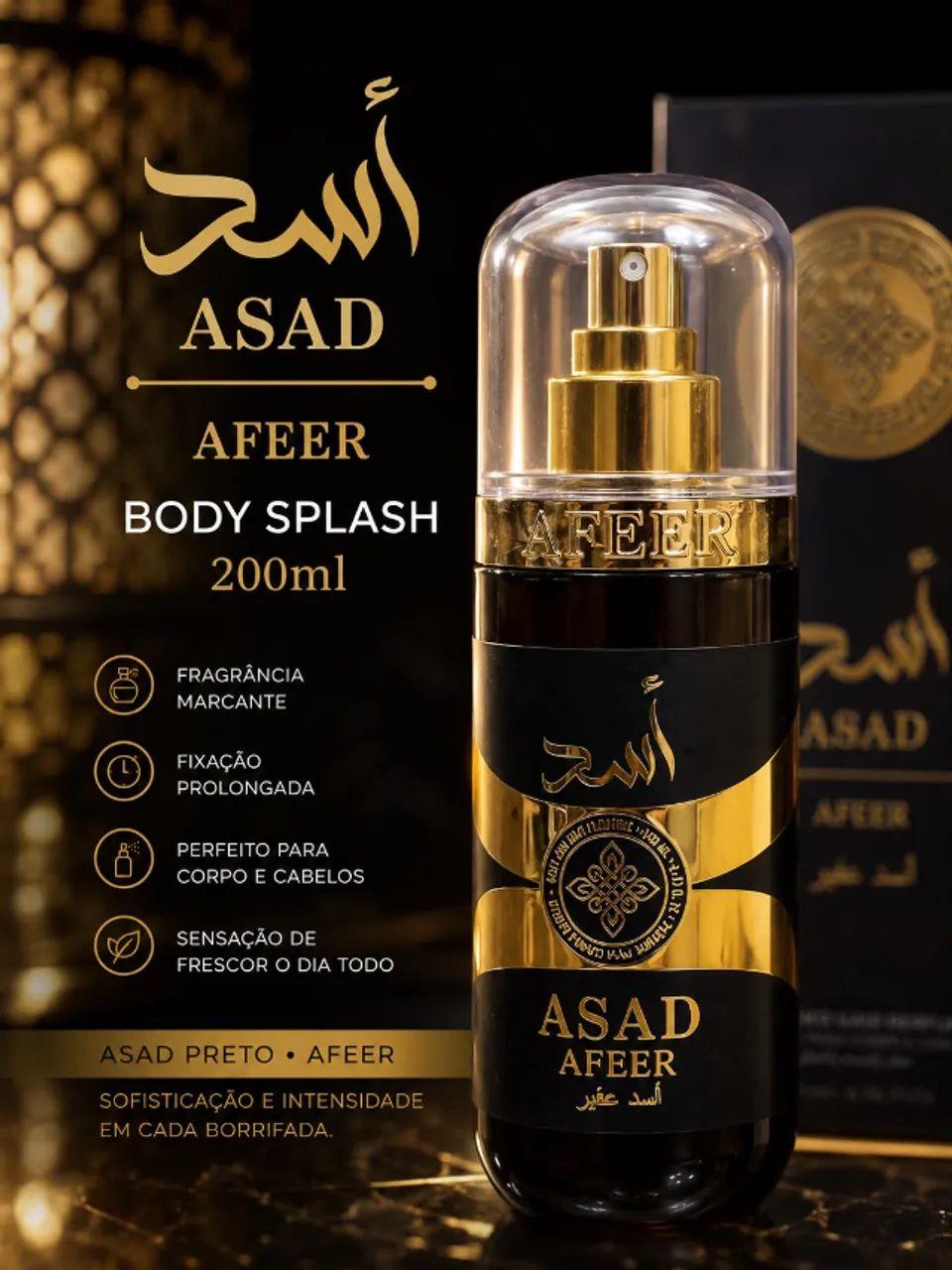  Body Splash Asad Preto   ORIGINAL NOVO 