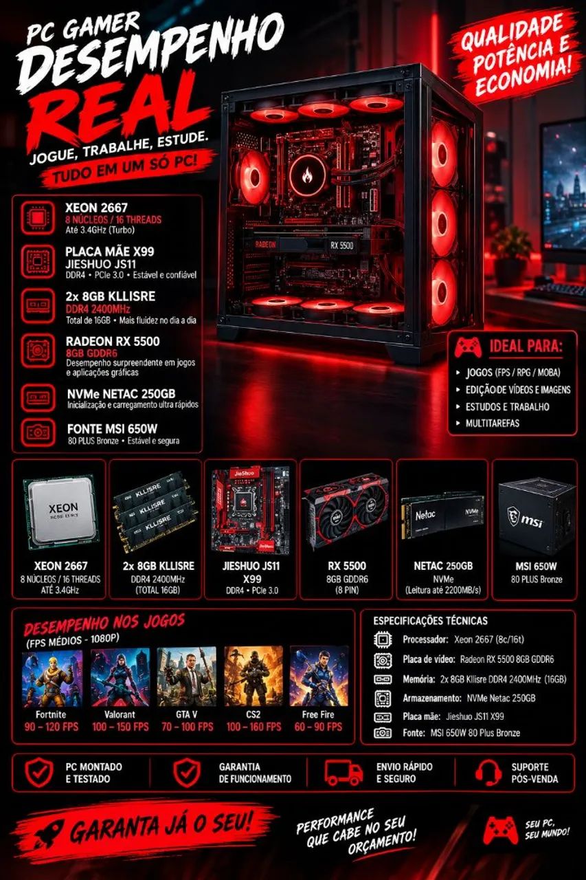 PC GAMER ? XEON + RX 5500 8GB ?