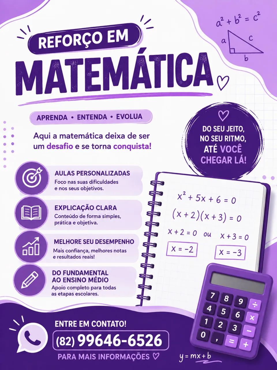 Aulas de matemática a domicílio 