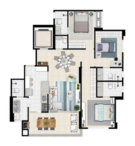 Apartamento de 3 quartos com 3 suítes no Setor Bueno - Foto 7