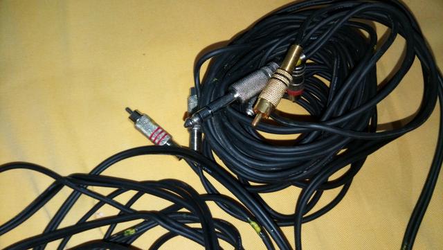 Kit 4 cabos rca macho p10 estéreo santo ângelo philips 4 metrô - Foto 4