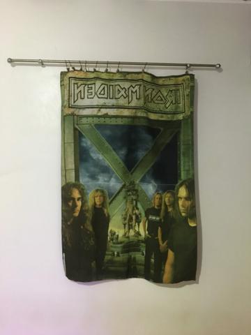 Banner de tecido do Iron Maden vem com a haste devimos e pregadores - Foto 5