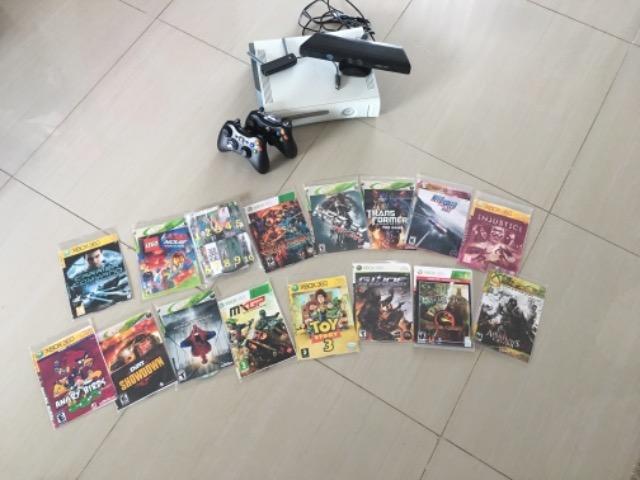 Xbox 360 + 2 controles + Kinect + destravado - Foto 6