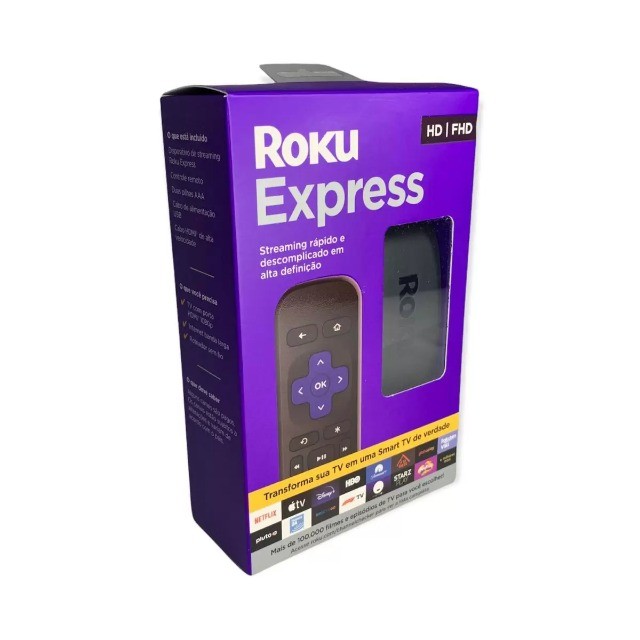 Roku Express Streaming Player HD com Controle Remoto e Cabo HDMI - Loja Natan Abreu  - Foto 2