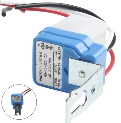 Relé Foto-Elétrico Fotocelula AC/DC 220v 10A OutDoor Resistente a Água - Foto 3