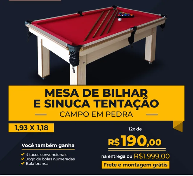 Sinuca, totó, ping-pong e botão. 8 equipamentos para jogos de mesa