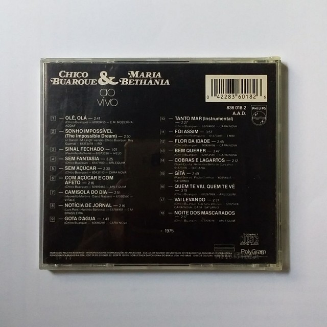 Chico Buarque e Bethânia Ao Vivo. Novíssimo! - Foto 2