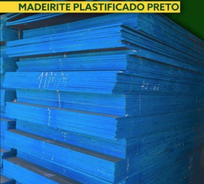 Madeirite Plastificado (Preto e Azul) - 2,20m x 1,10m