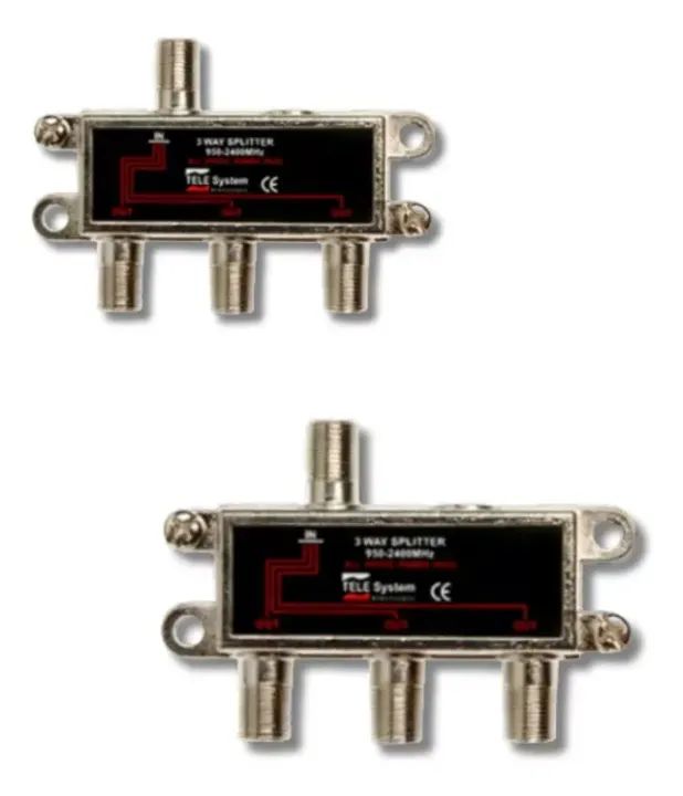 Kit 2 Peças Divisor De Alta Baixa Frequencia 1x3 5-2500 Mhz