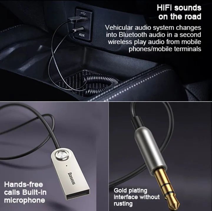 Adaptador receptor bluetooth Baseus P2 veicular - Foto 3