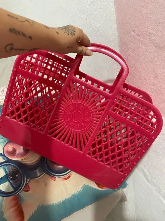 Bolsa de Praia Rosa Melissa - Estilo Praticidade! - Foto 2