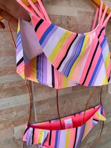 biquíni infantil estampado, tamanho 7/8 anos. - Foto 2