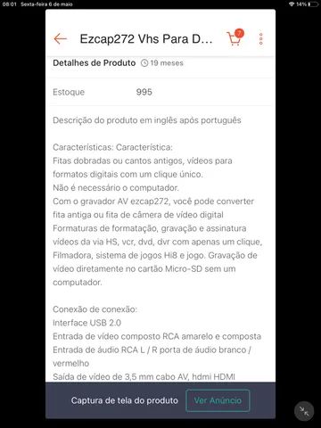 Gravador de Vhs para cartão de memoria e outra midias digitais. - Foto 2