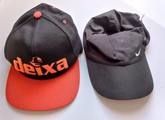 2 Bonés Nike E Deixa Aba Reta Usados