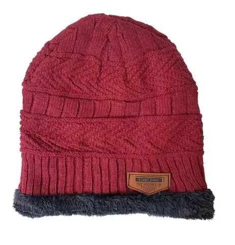 Touca Gorro Aveludada Song Ting Cs3853-1 Vermelha - Foto 4