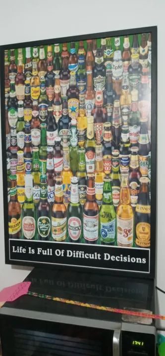 Conjunto de 2 quadros 64x95 com imagens de cerveja - Foto 2