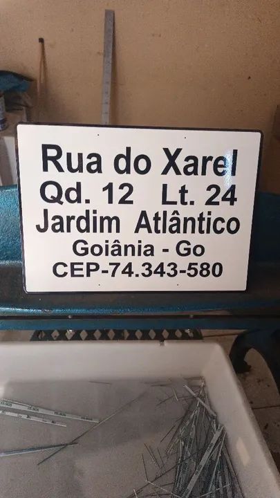 Placa de endereço pronto em 1 hora - Foto 2