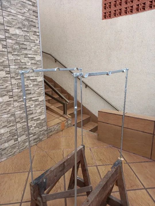 Suporte para até 3 varas de pescar (conjunto de 2pçs)  em aço carbono 1020 zincado eletrol - Foto 6