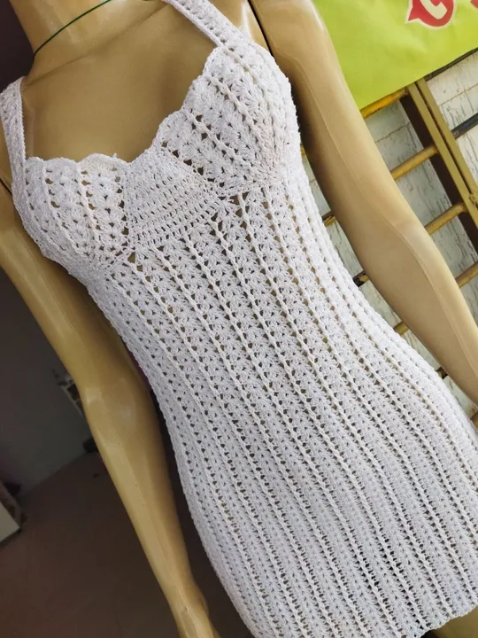 Vestido de crochê 