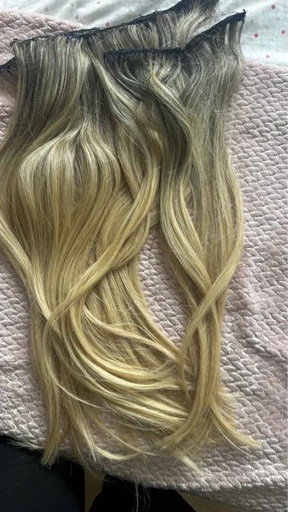Mega Hair Loiro 160 g cabelo humano 55 cm  - Foto 3