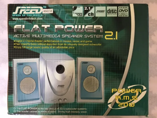 Sistema Multimidia SubWoofer Ativo 2.1 + 2cxs Som - Equip.NOVO