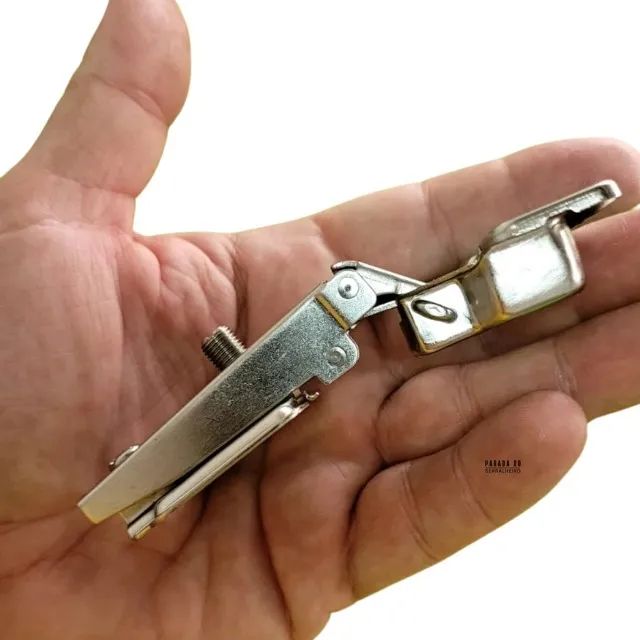 kit 4 Dobradiça Reta Inox c/ Amortecedor 35mm | Porta de Armário | Guarda Roupas - Foto 3