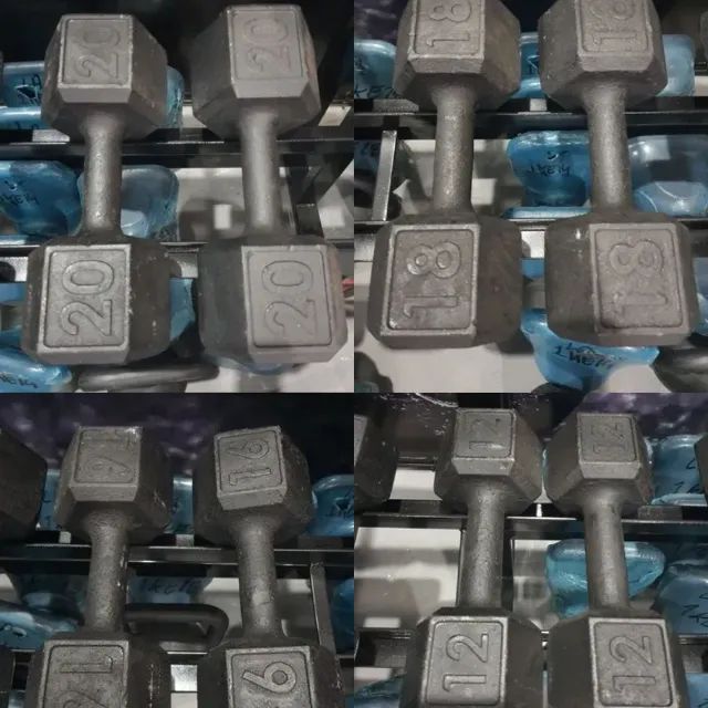 Halteres sextavados para musculação - Foto 2