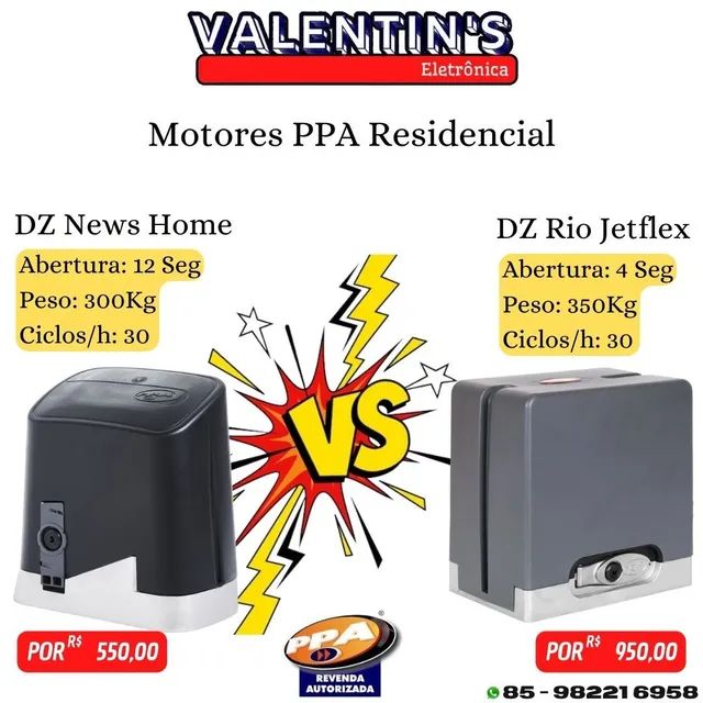 Motor para portão PPA analógico ou Jetflex Rápido