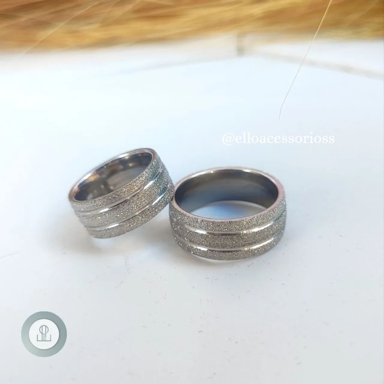Par de Alianças Diamantada com anel solitário e caixa de veludo - Foto 3