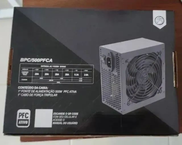 Fonte Gamer Atx 500w Real Pfc Ativo Bivolt Automático com embalagem reforçada - Foto 4