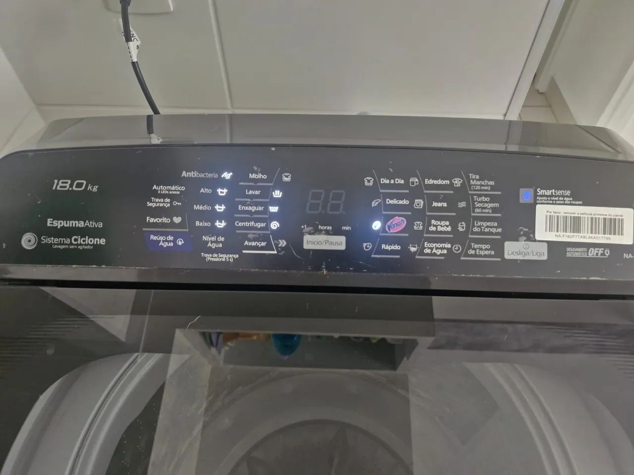 Máquina De Lavar 18kg Titânio Na-f180p7tb Panasonic - Foto 5