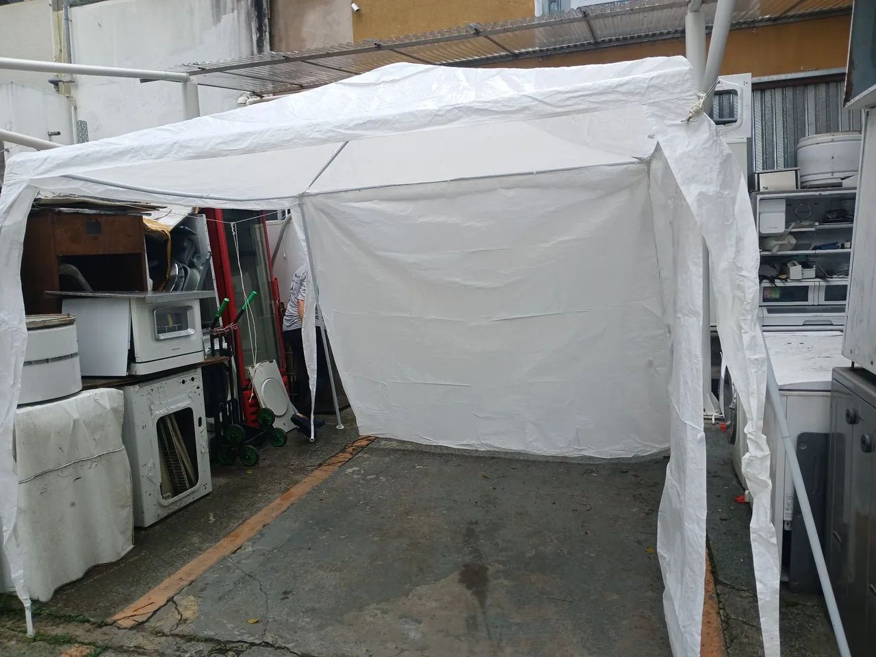 Gazebo ráfia mor com paredes tamanho 2.40 - Foto 4